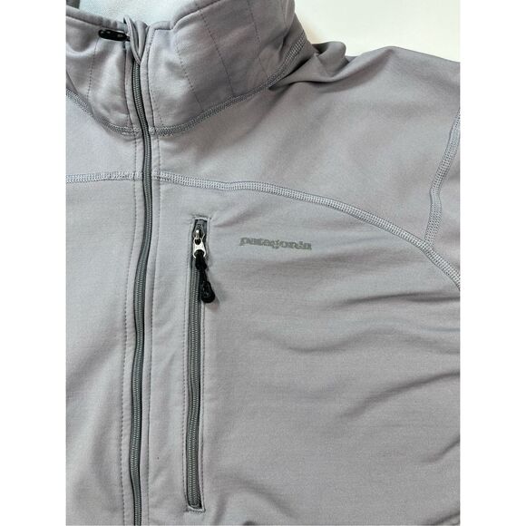 Patagonia Men’s R1 Pullover Gray Size Large USA Made Quarter Zip Fleece Pullover - Picture 4 of 10